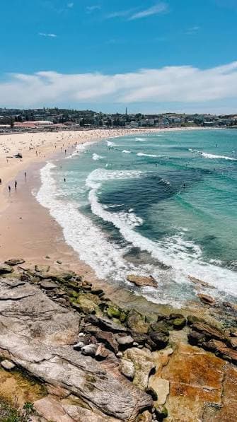 Australian coastal city and beach