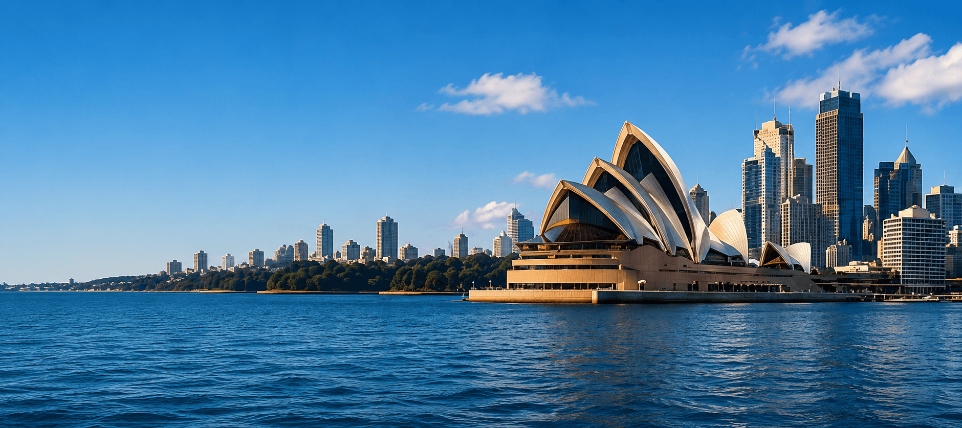 Sydney Opera House and harbour skyline